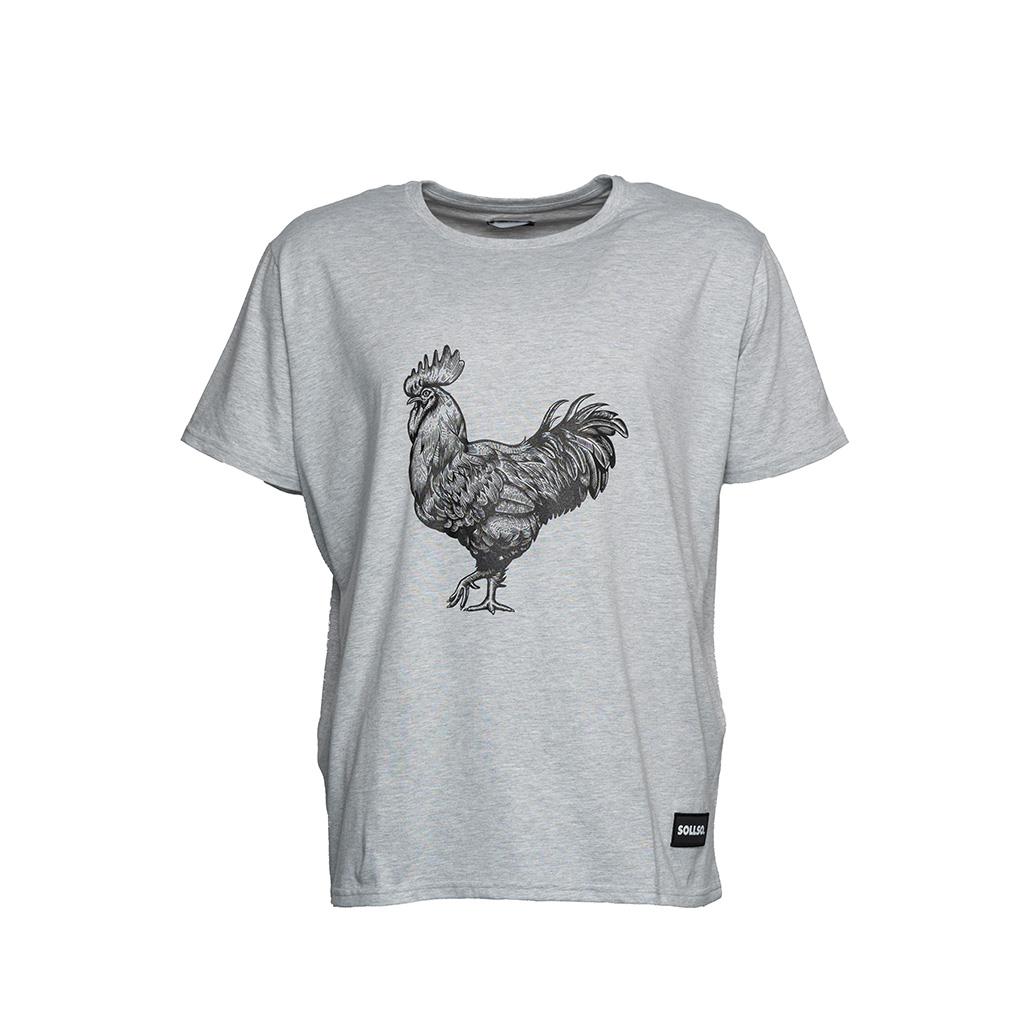 SOLLSO. T-Shirt "Rooster", Farbe Melange Gray, Größe 10XL