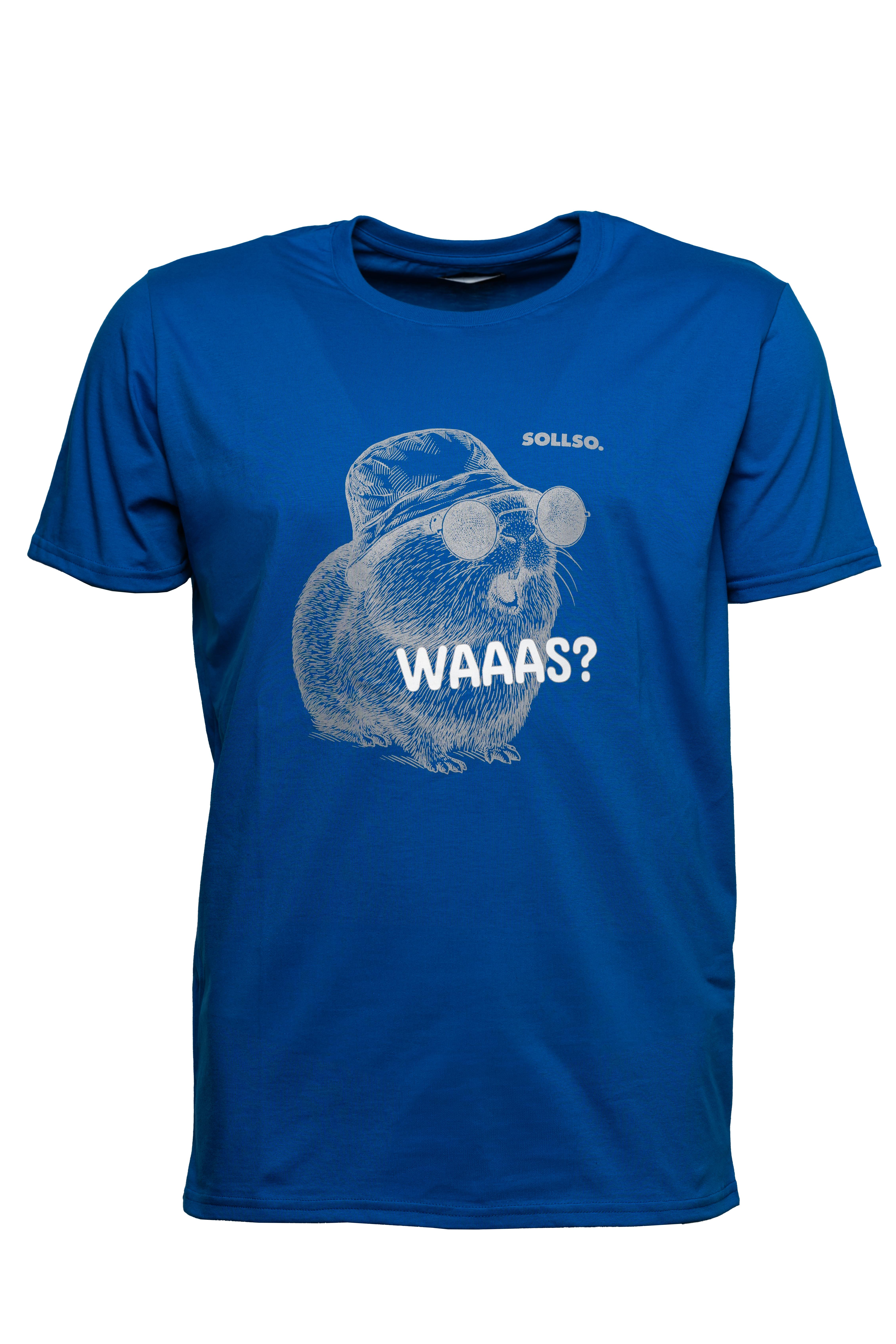 SOLLSO. T-Shirt "Guinea Pig" Farbe Ocean Blue, Größe M