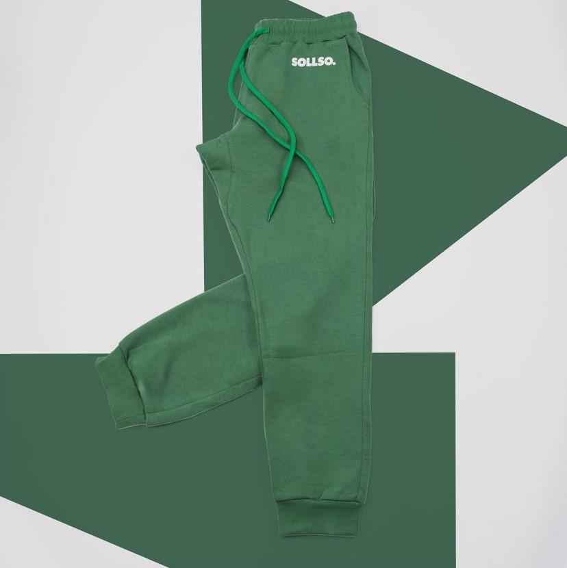 SOLLSO. Sweatpants „Pure Logo klein“, Farbe Jungle Green, Größe 5XL