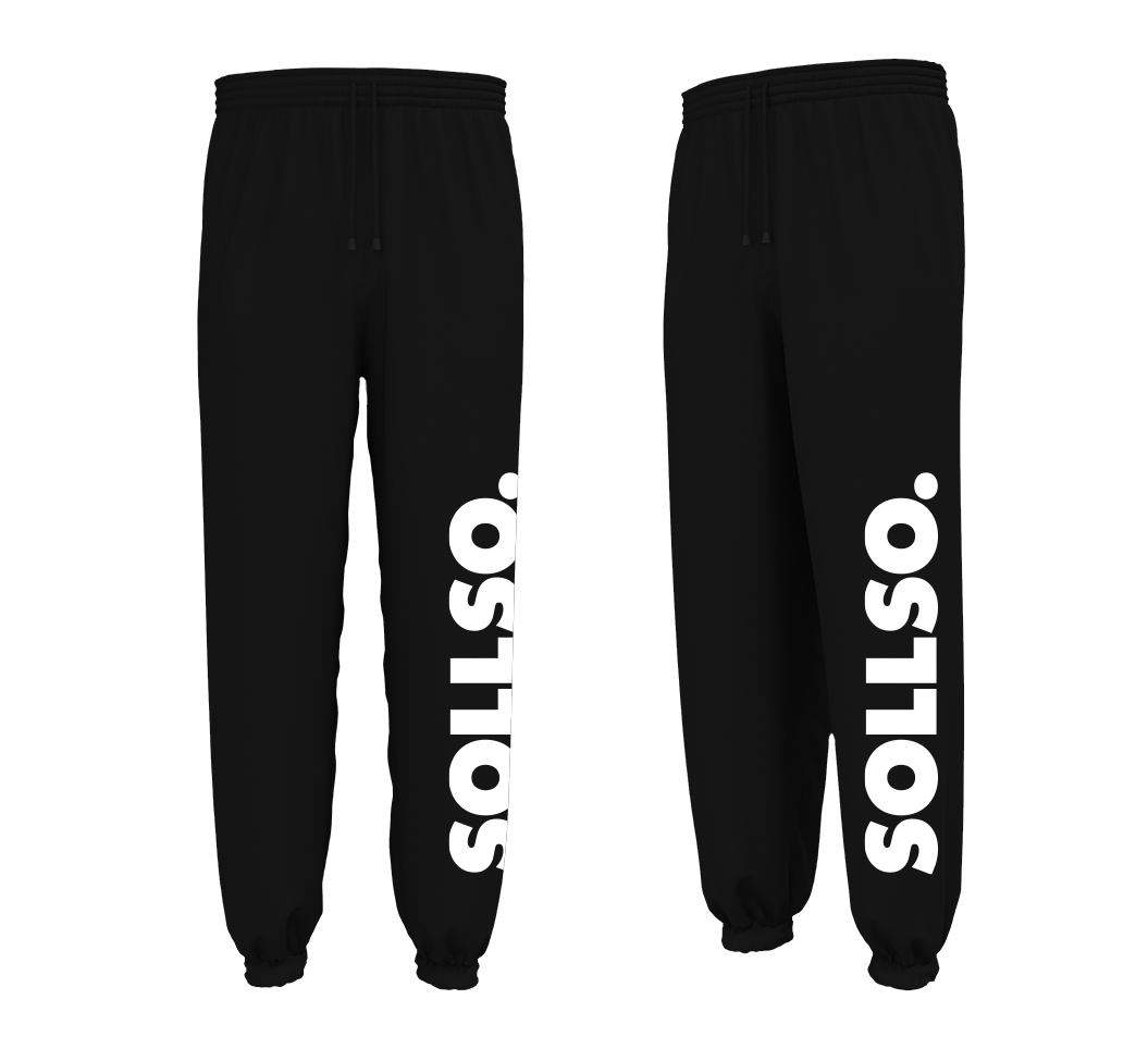 SOLLSO. Sweatpants „Pure Logo Big“, Farbe Dark Black, Größe 8XL