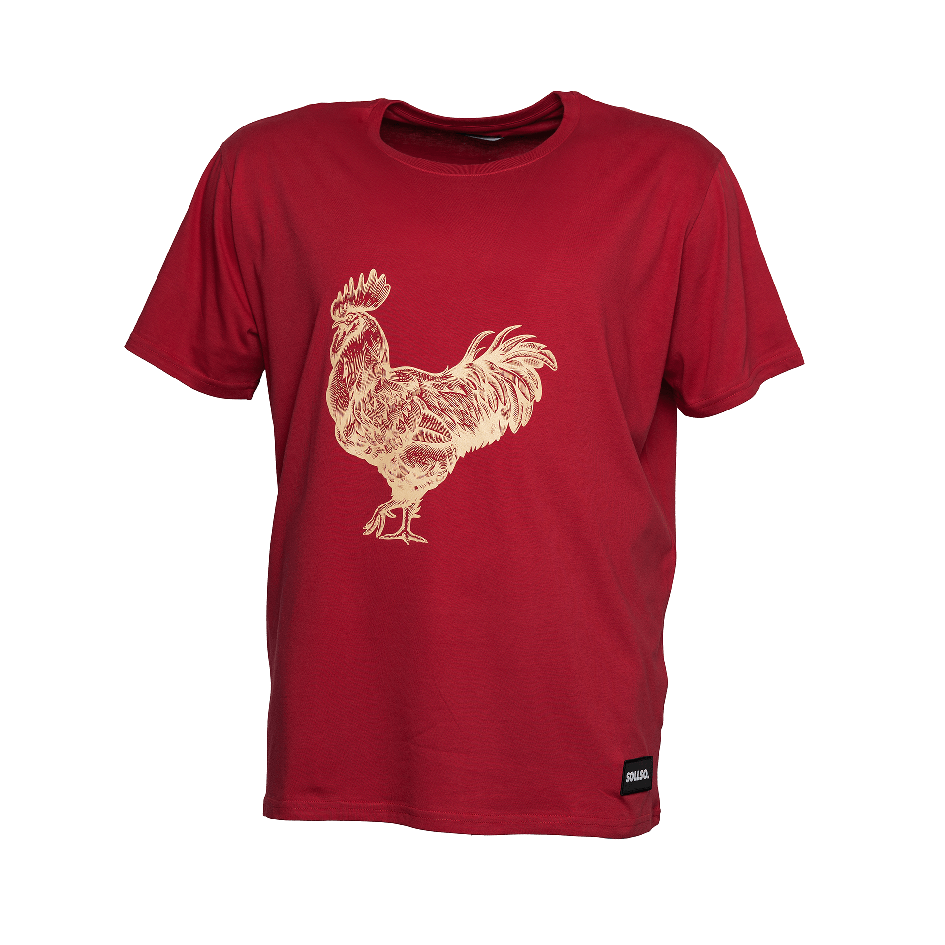 SOLLSO. T-Shirt "Rooster", Farbe Ginger Red, Größe XXL