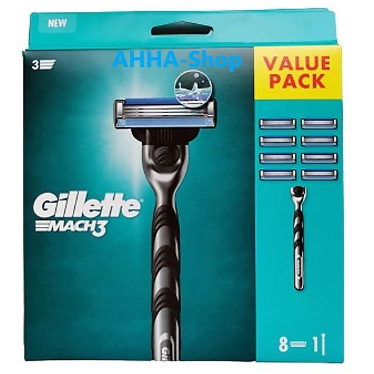 Gillette Mach3 Rasierer + 8 Klingen