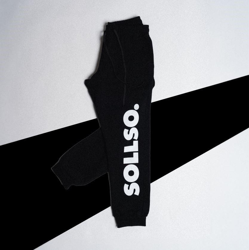 SOLLSO. Sweatpants „Pure Logo Big“, Farbe Dark Black, Größe 5XL
