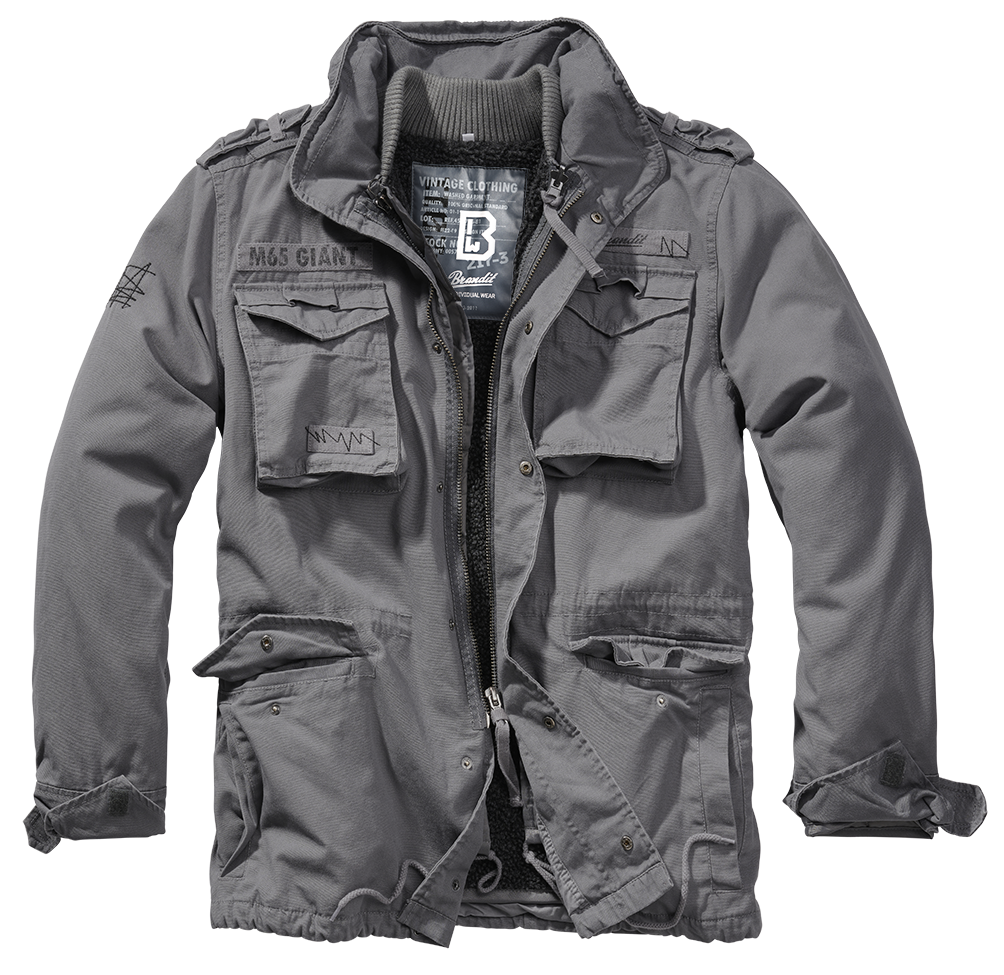 Brandit M-65 Giant Jacket, kohlegrau, Größe XL