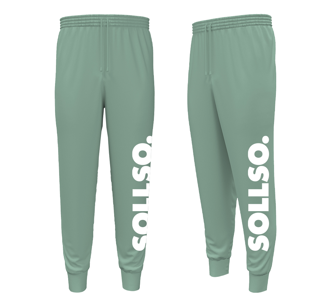 SOLLSO. Sweatpants „Pure Logo Big“, Farbe Islandic Mint, Größe 5XL
