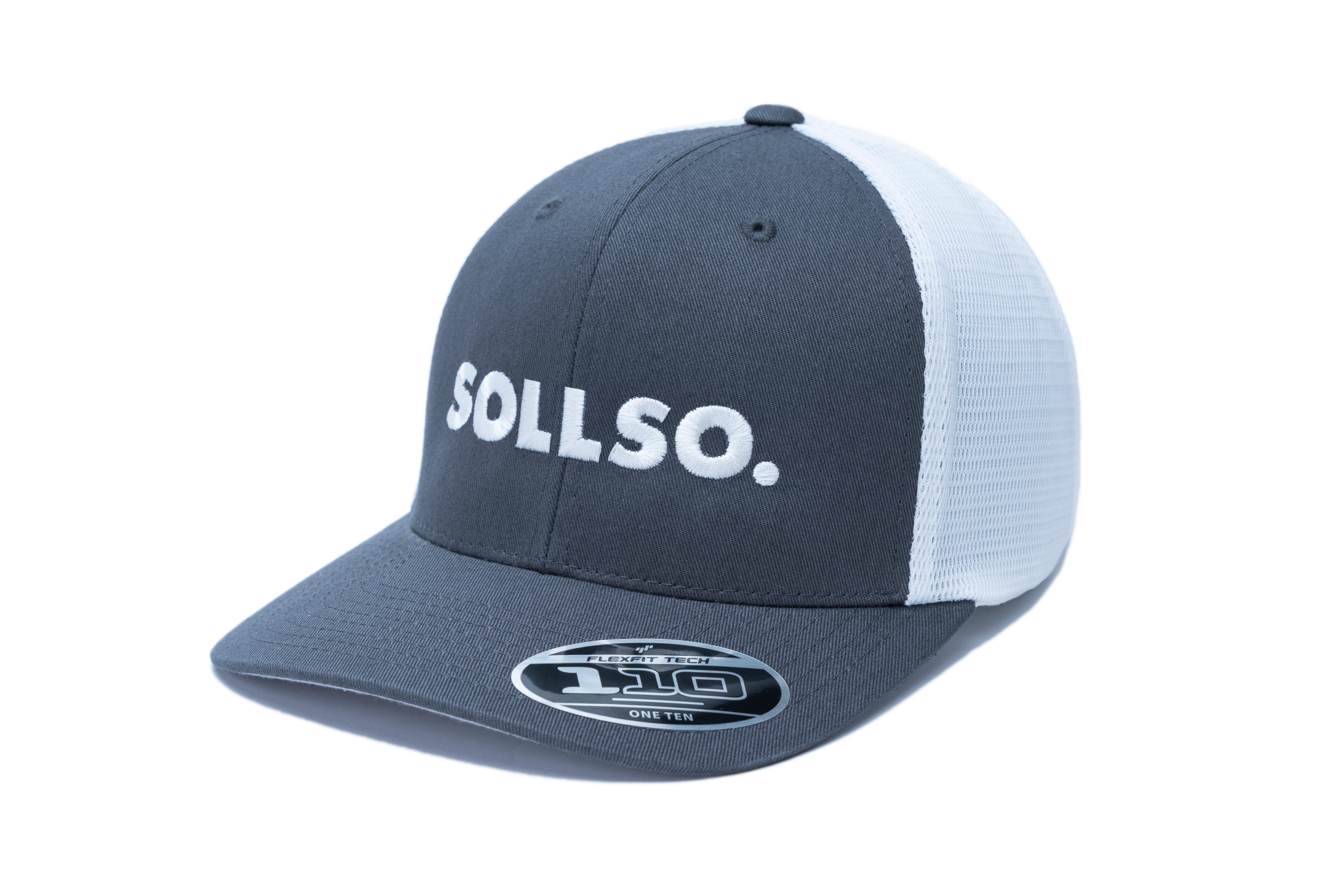 SOLLSO. Mesh 2-Tone Cap, Charcoal-White