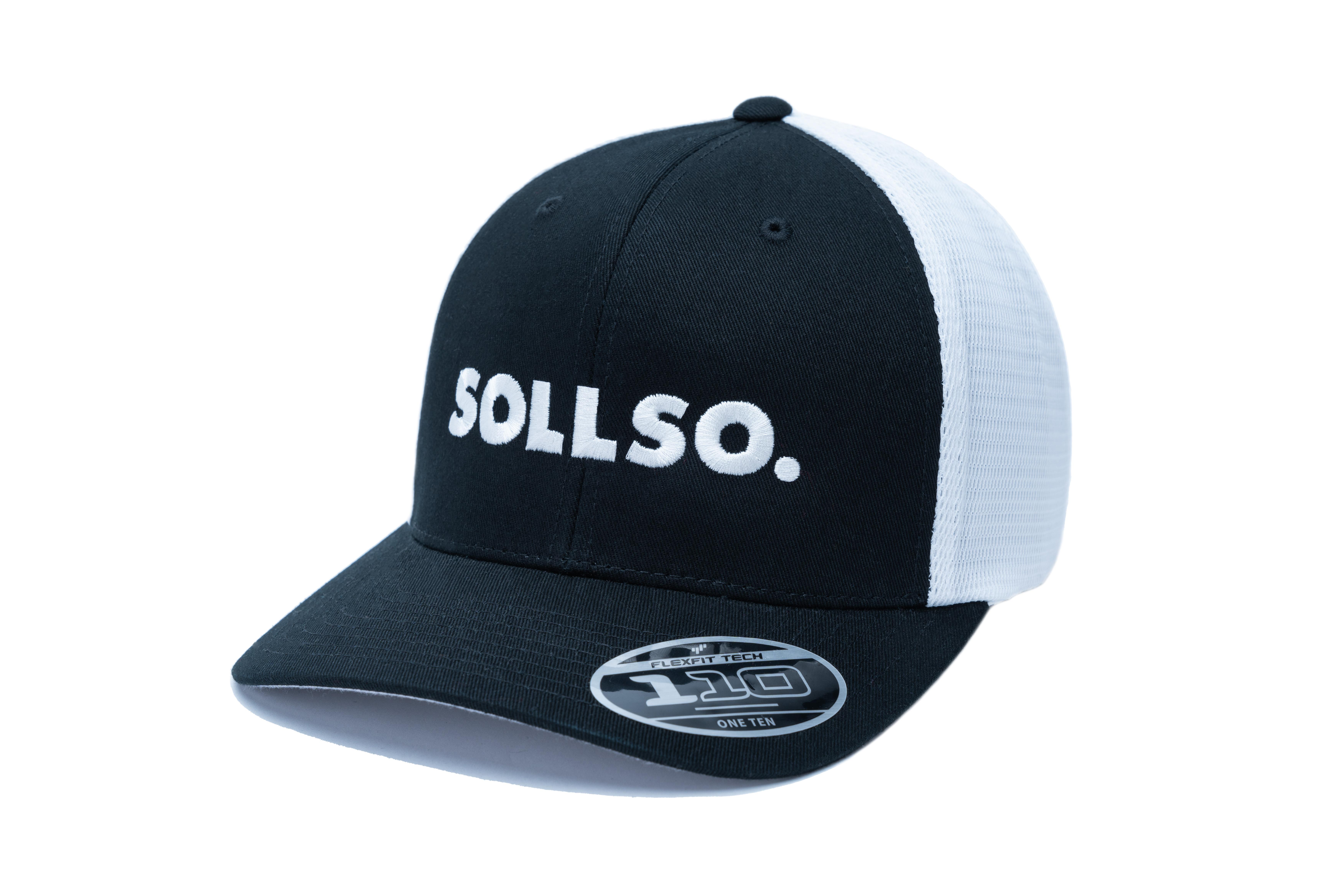 SOLLSO. Mesh 2-Tone Cap, Black-White