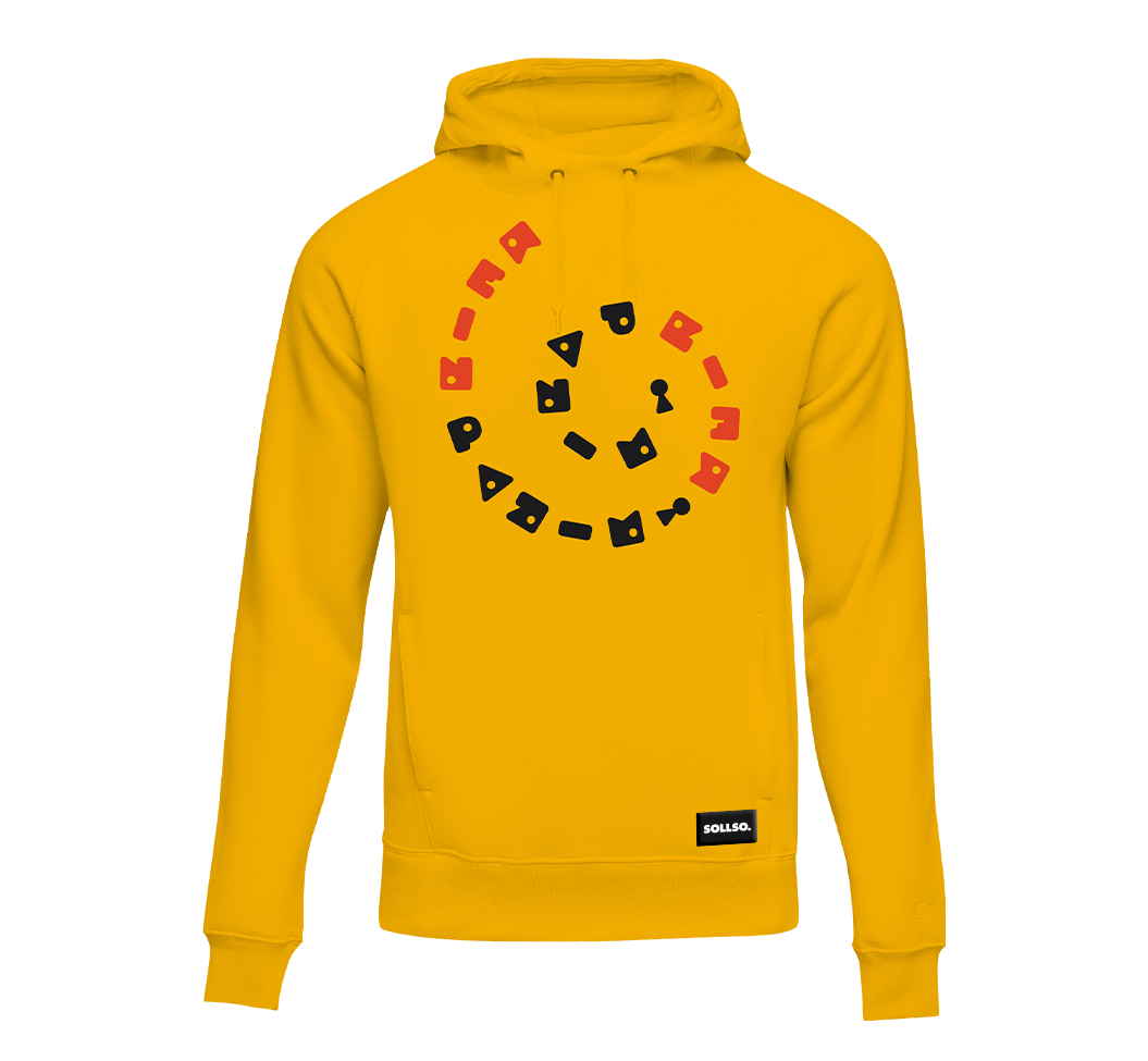 SOLLSO. Hoodie „No Panic Spiral“, Farbe Apricot