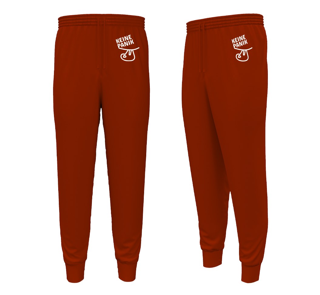 SOLLSO. Sweatpants „No Panic Sloth“, Farbe Ginger Red, Größe 8XL