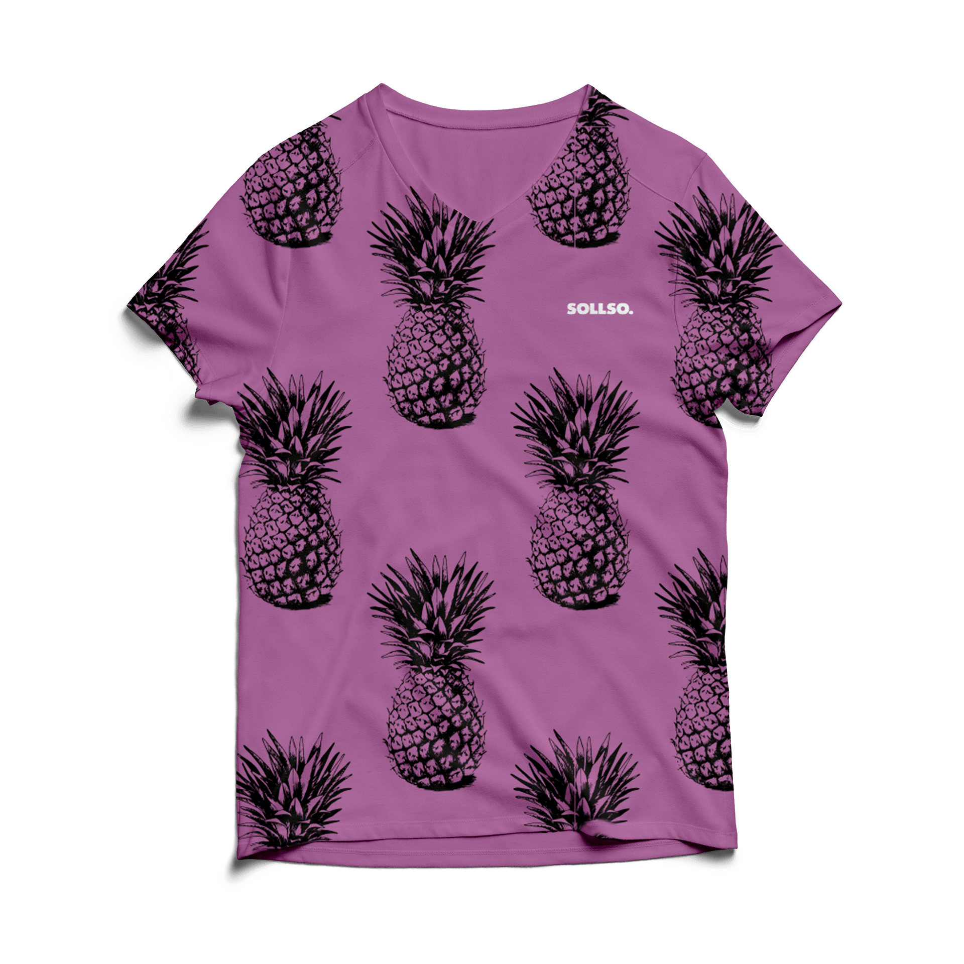 Sollso T-Shirt Pineapple, Beere, Gr.4XL