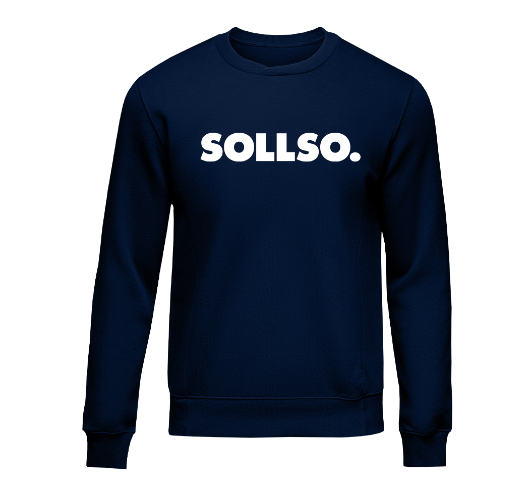 SOLLSO. Sweatshirt „Pure Logo Big“, Farbe Navy Blue, Größe 4XL