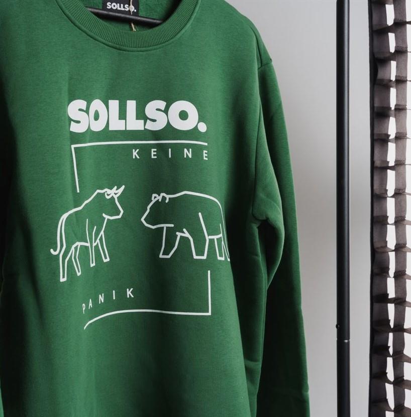 SOLLSO. Sweatshirt „Bull - Bear“, Farbe Jungle Green, Größe 6XL