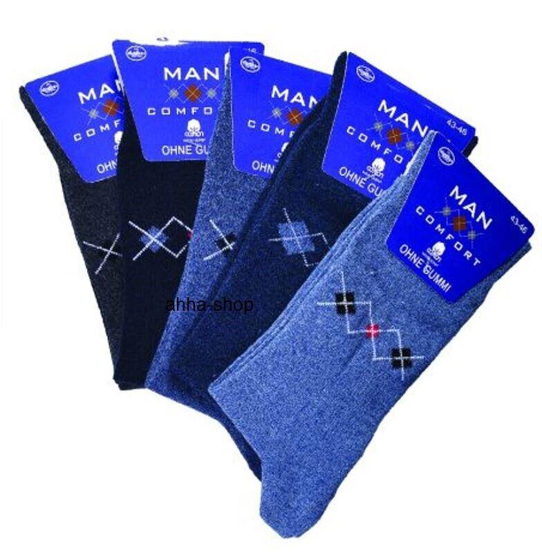 Herren Socken ohne Gummizug "Mehrfarbig", Art. 1596, Gr.39-42, 15er-Pack