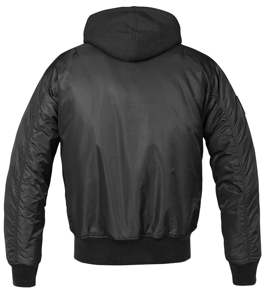 Brandit MA1 Sweat Hooded Jacket, schwarz, Größe M