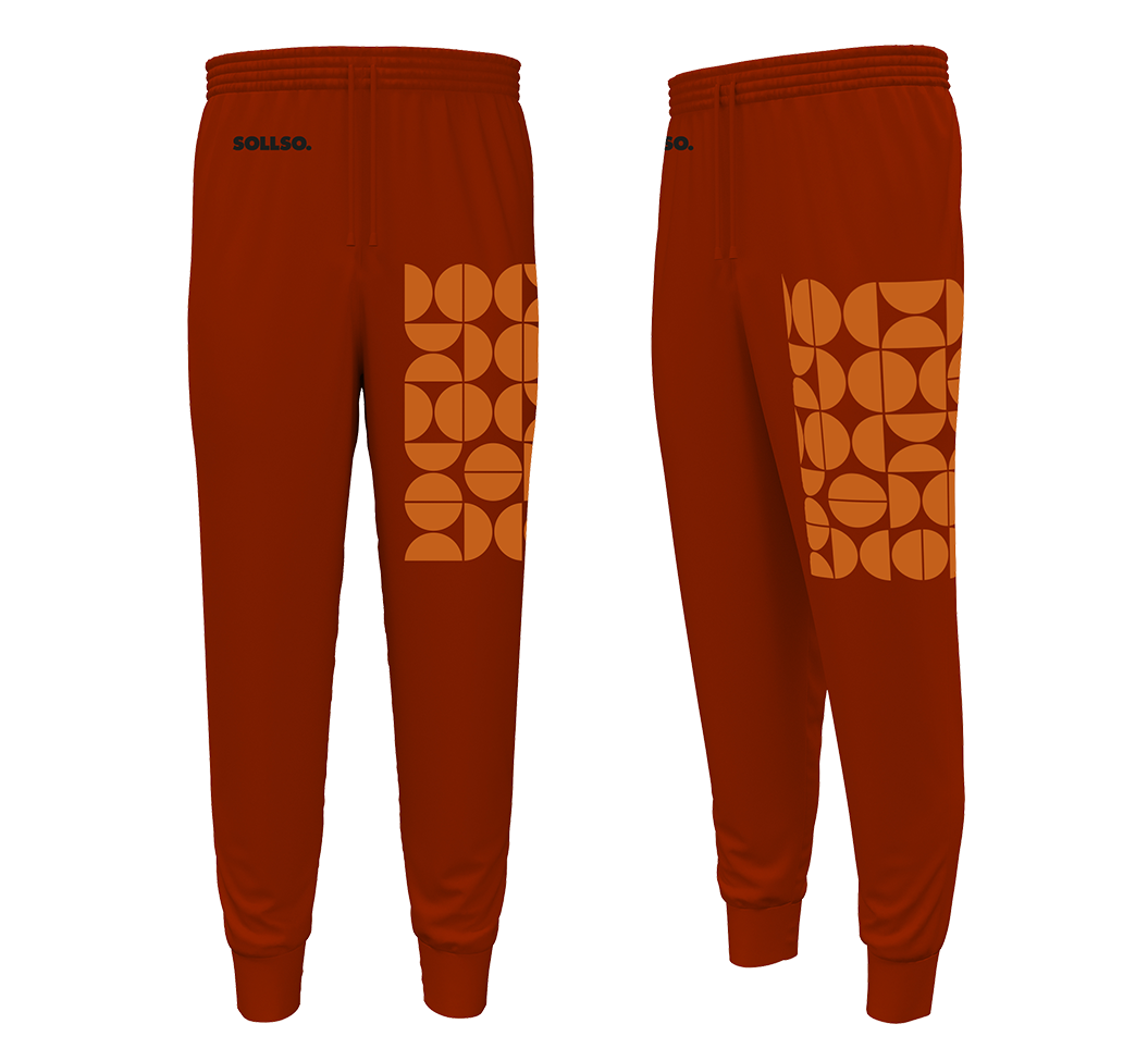 SOLLSO. Sweatpants „Abstract“, Farbe Ginger Red, Größe 10XL