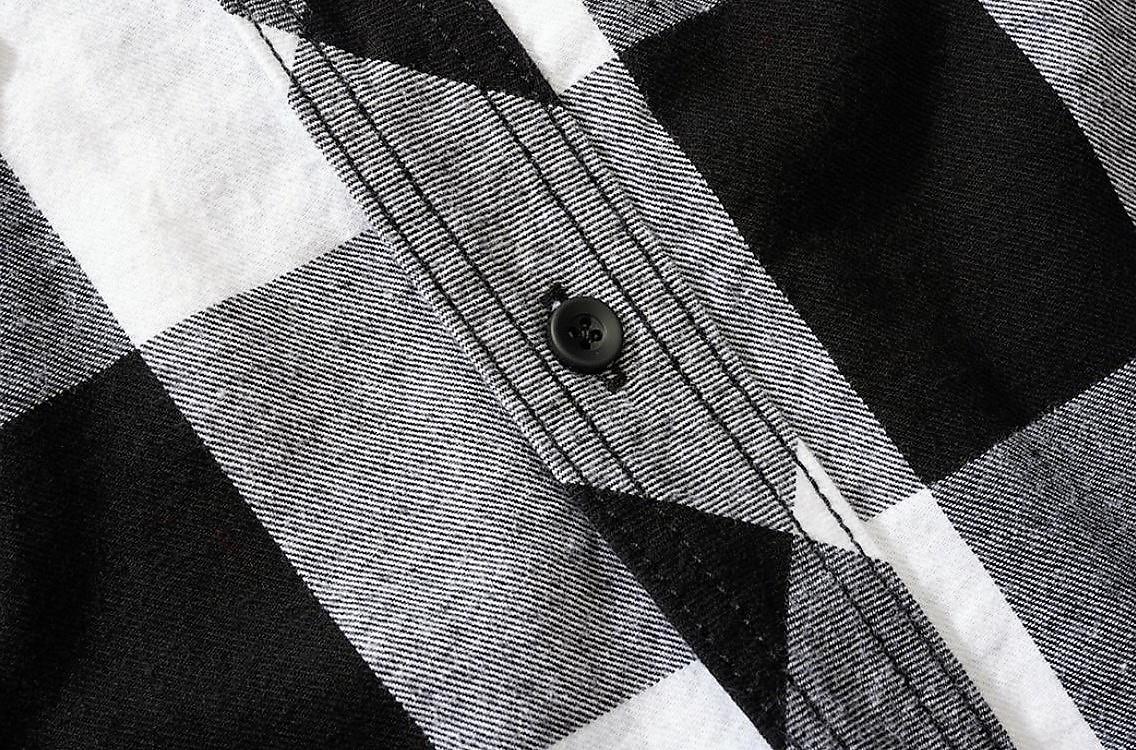 Brandit Holzfällerhemd Halbarm,  Farbe schwarz/weiß, Größe M
