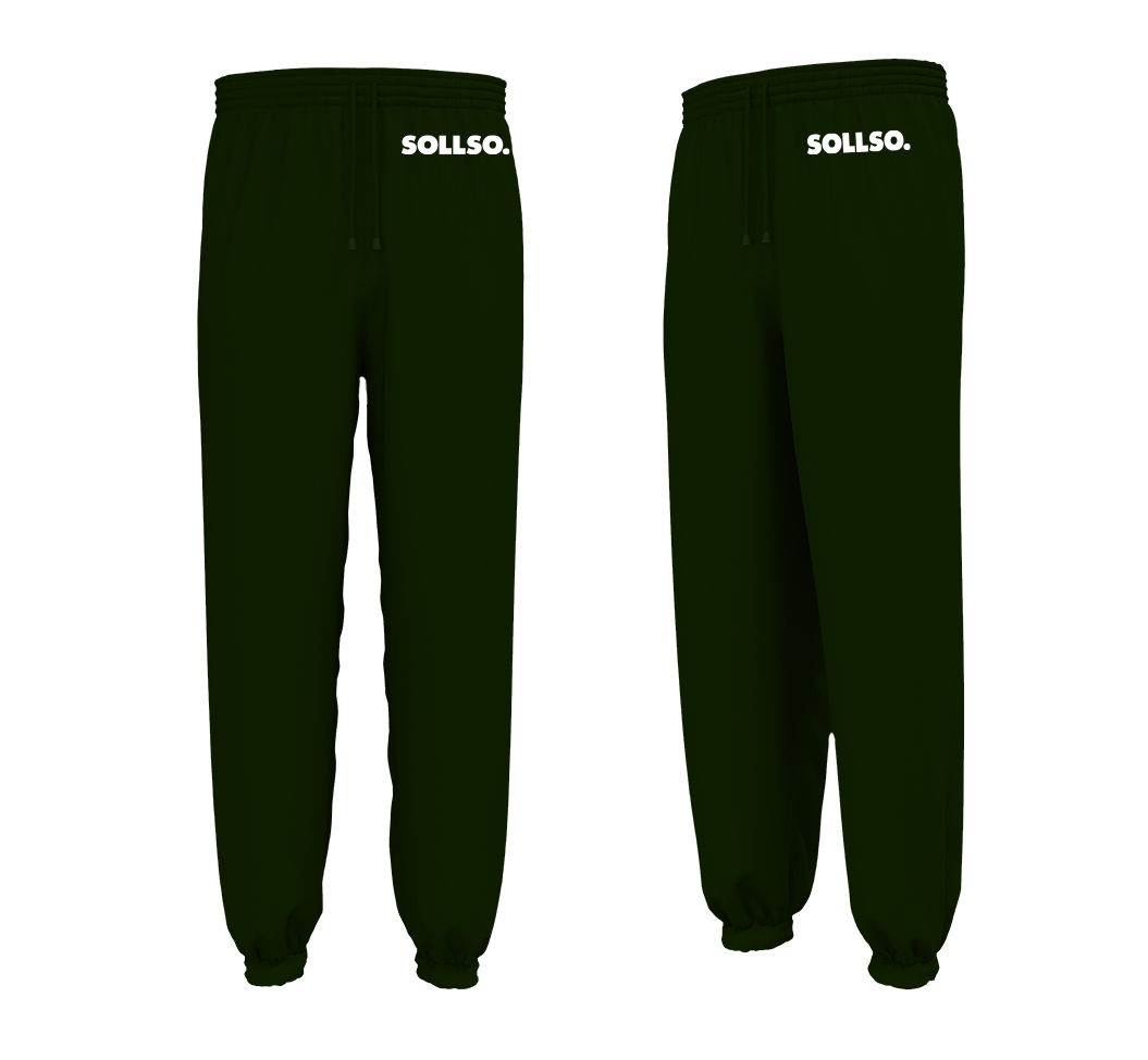 SOLLSO. Sweatpants „Pure Logo klein“, Farbe Jungle Green, Größe 9XL