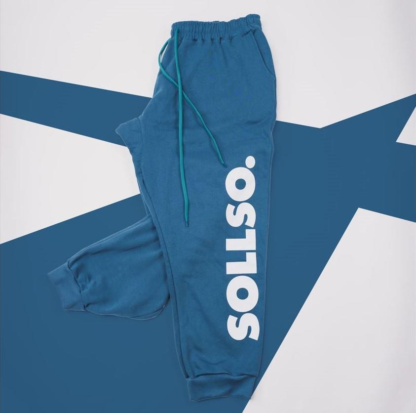 SOLLSO. Sweatpants „Pure Logo Big“, Farbe Navy Blue, Größe 6XL