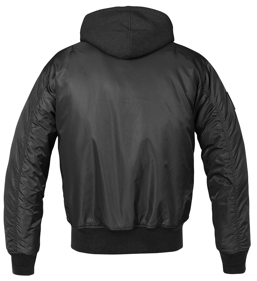 Brandit MA1 Sweat Hooded Jacket, schwarz, Größe L