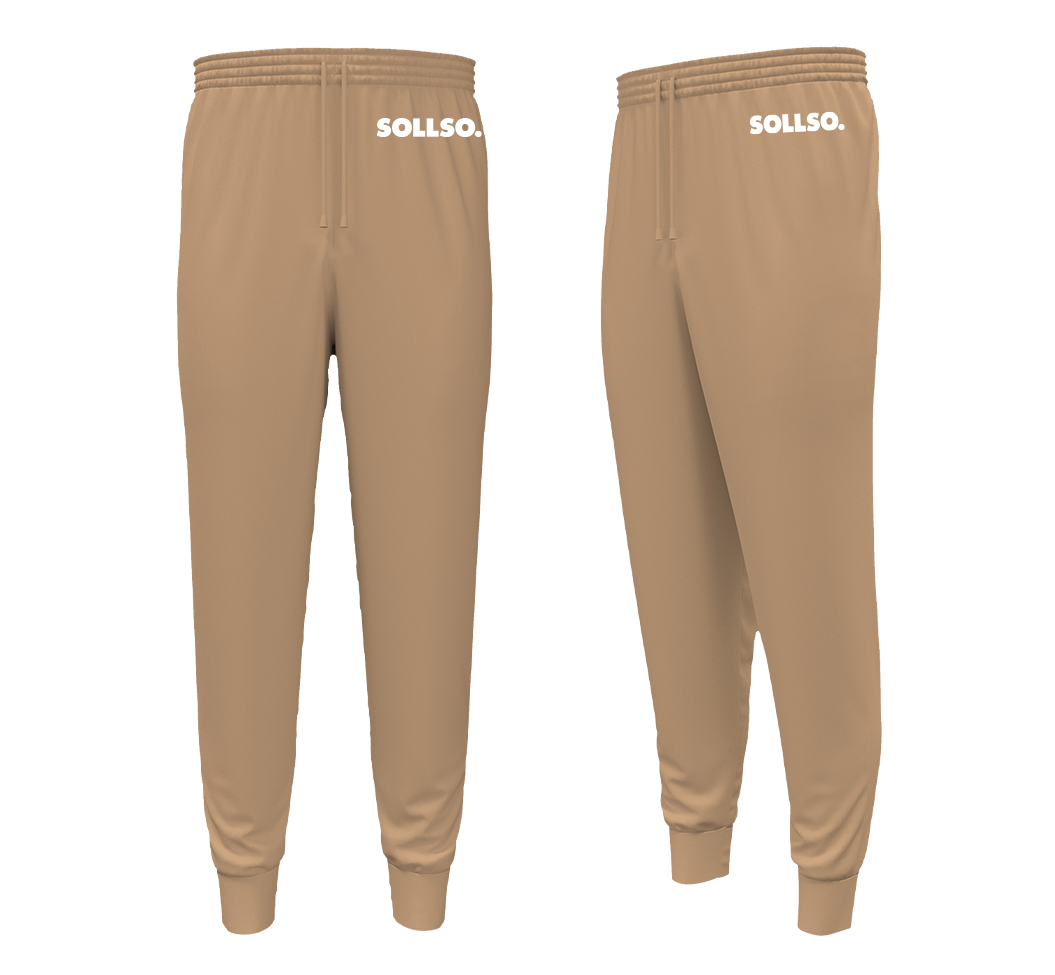 SOLLSO. Sweatpants „Pure Logo klein“, Farbe Desert Beige, Gr.XL