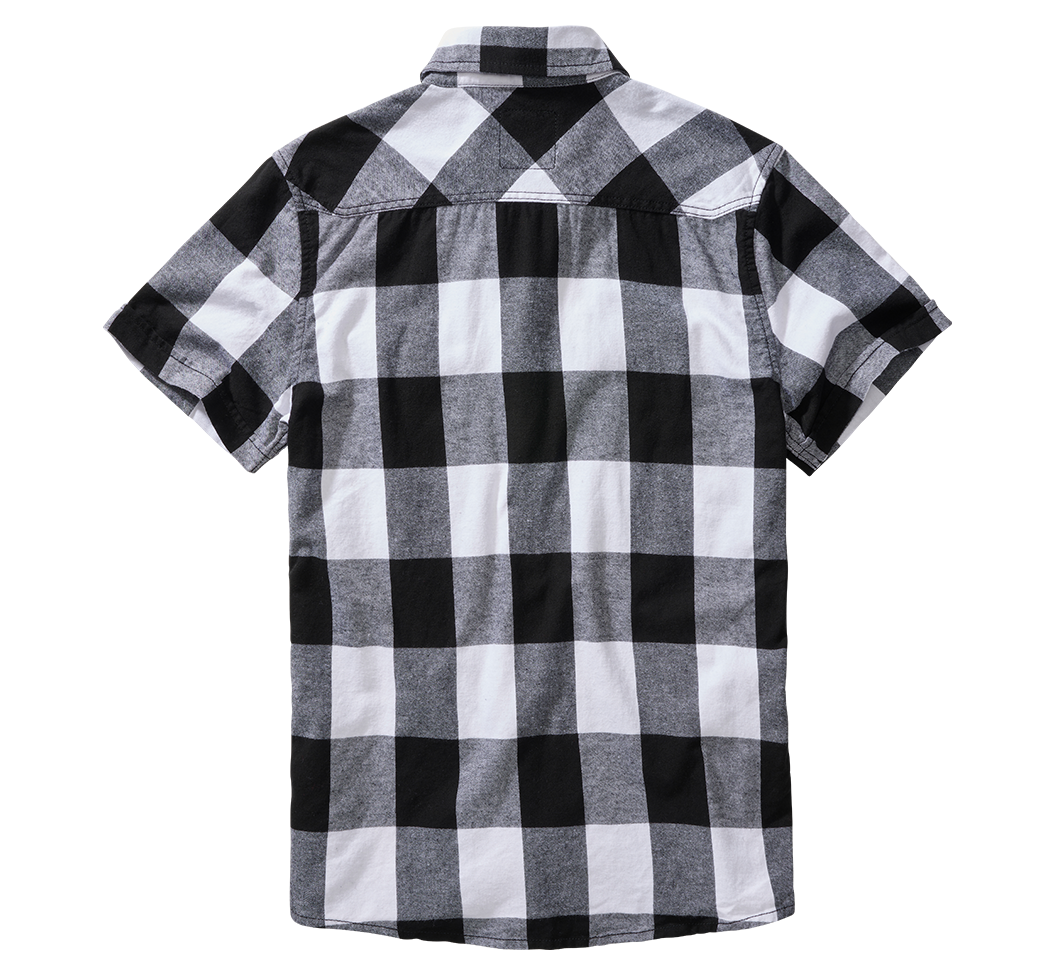 Brandit Holzfällerhemd Halbarm,  Farbe schwarz/weiß, Größe 4XL