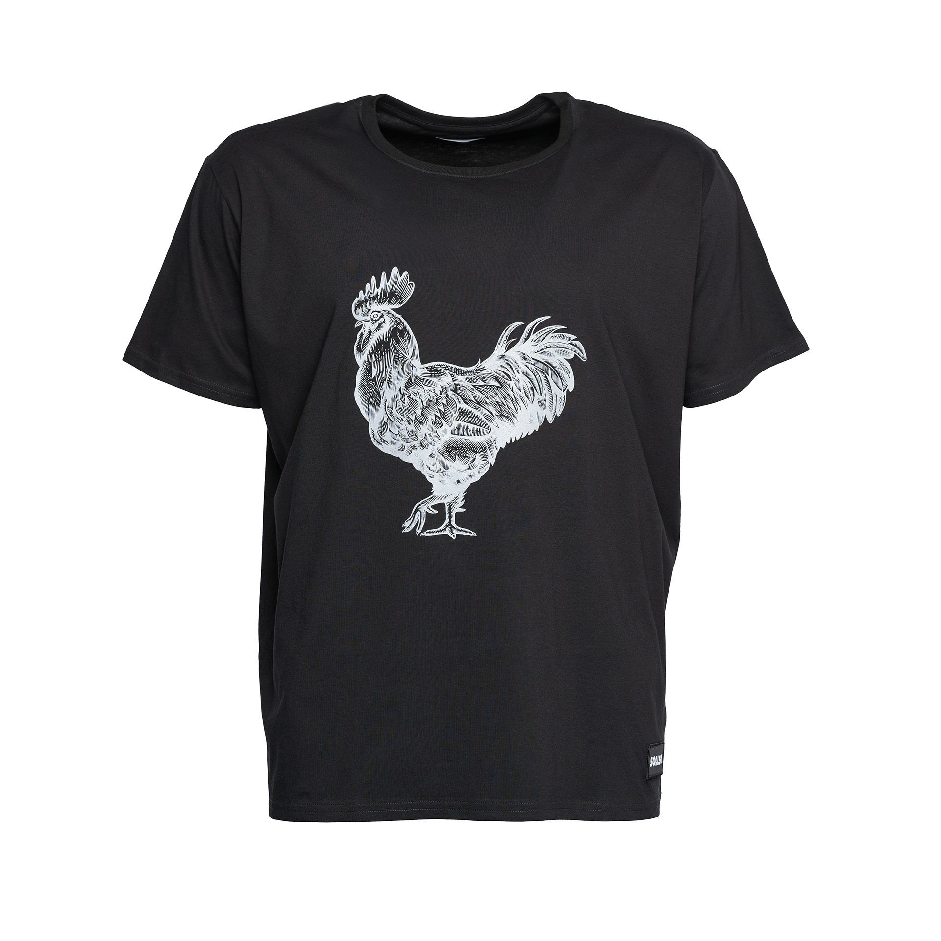 SOLLSO. T-Shirt "Rooster", Farbe Dark Black, Größe L
