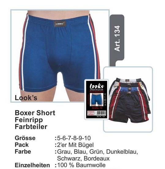 Herren Boxershorts 134, versch. Farben. 2 x 2er Pack, Gr.9